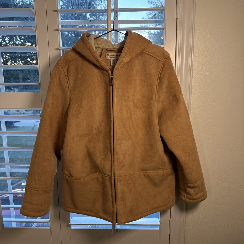 mulberry street faux Suede coat